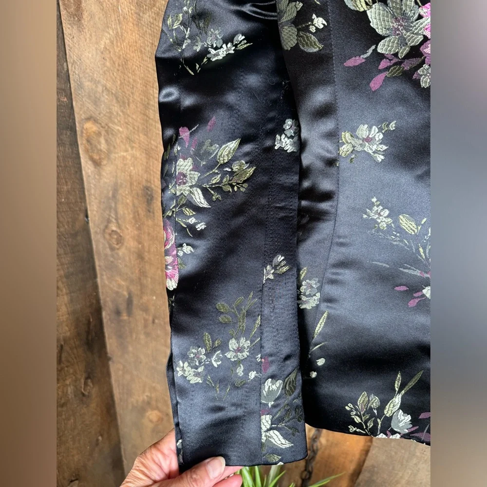 Zara Basic Jacquard Tuxedo Blazer - Size X-Small - Picture 16 of 16